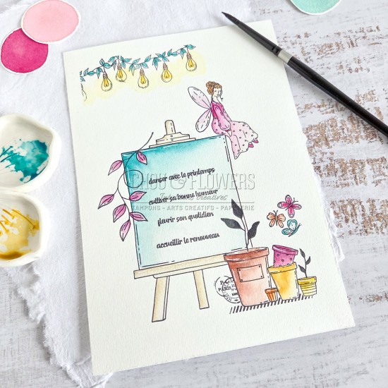 tampon clear Jardin d'artiste de Chou & Flowers