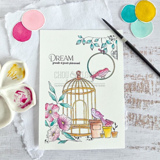 tampon clear Jardin d'artiste de Chou & Flowers