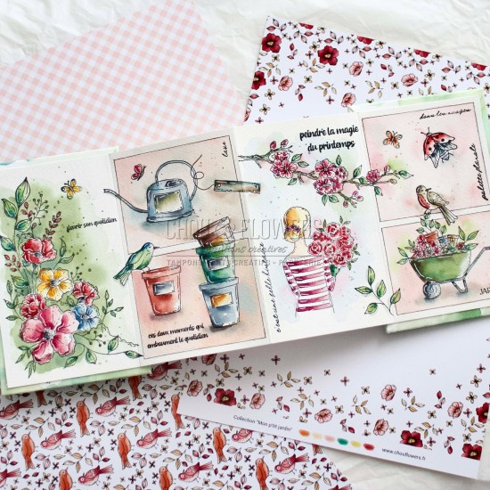 tampon clear Jardin d'artiste de Chou & Flowers