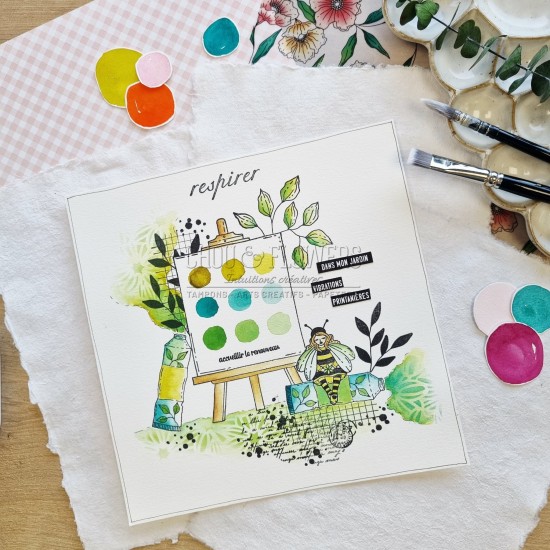 tampon clear Jardin d'artiste de Chou & Flowers