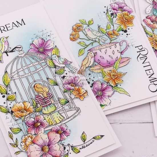 tampon clear La cage de Chou & Flowers