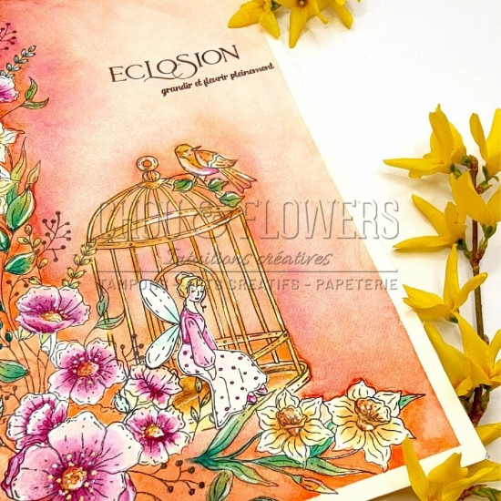 tampon clear La cage de Chou & Flowers