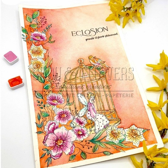 tampon clear La cage de Chou & Flowers