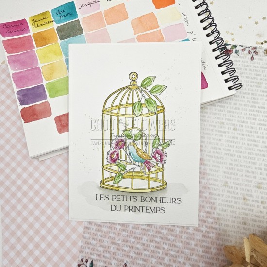 tampon clear La cage de Chou & Flowers