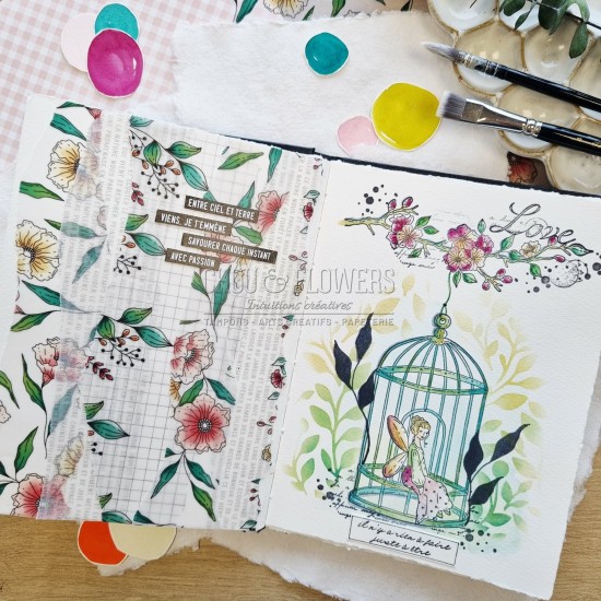 tampon clear La cage de Chou & Flowers