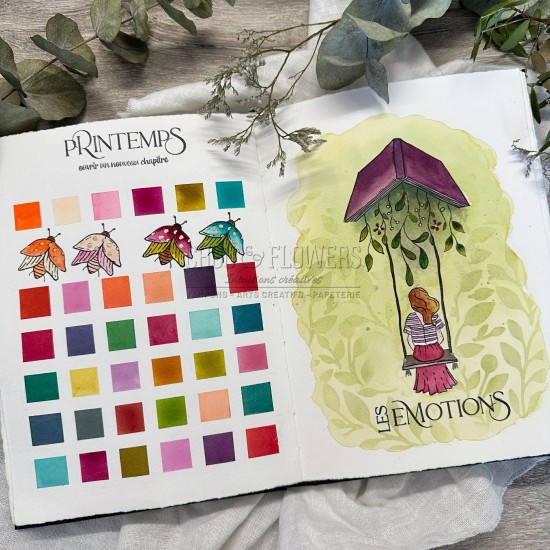 tampon clear La cage de Chou & Flowers