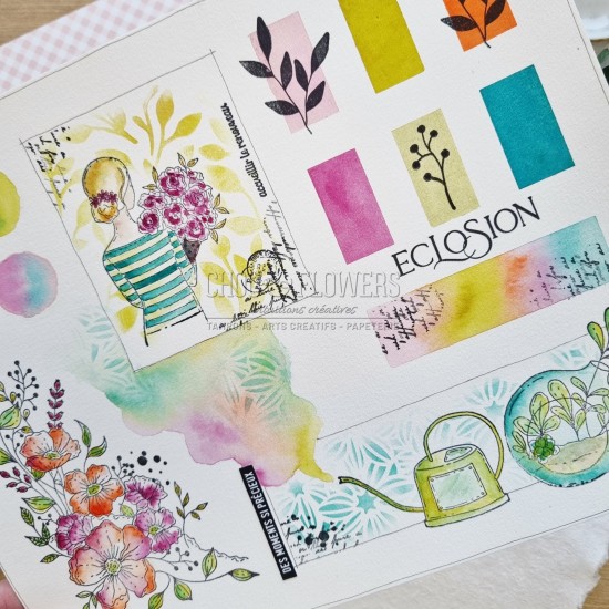 tampon clear Romance de Chou & Flowers