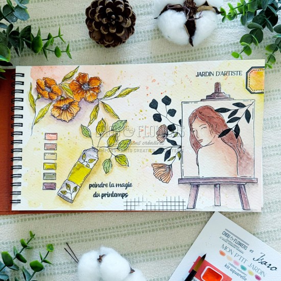 tampon clear tube de peinture de Chou & Flowers