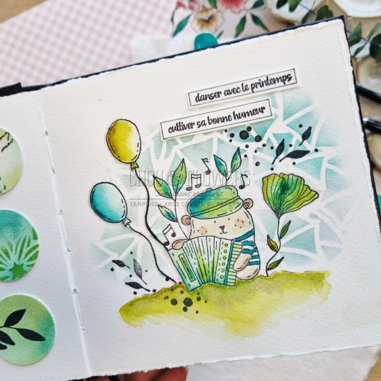 tampon clear doudou musicien de Chou & Flowers