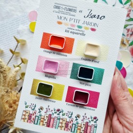 kit aquarelle en collaboration avec Isaro pour la collection Mon p'tit jardin
