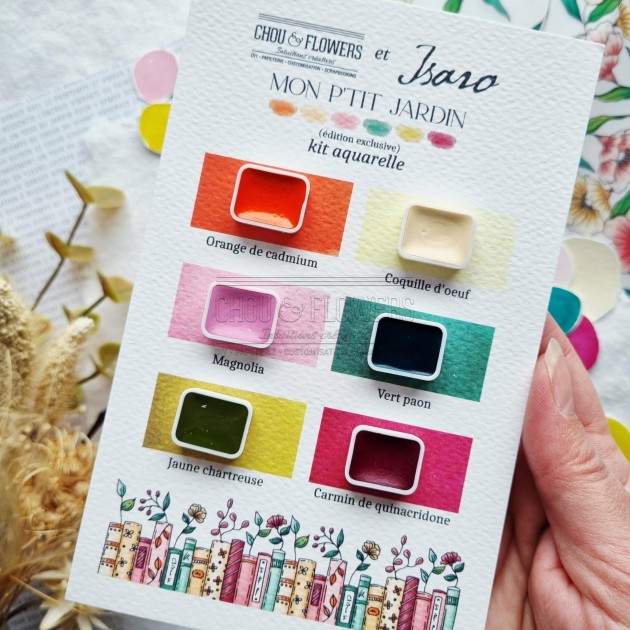 kit aquarelle en collaboration avec Isaro pour la collection Mon p'tit jardin