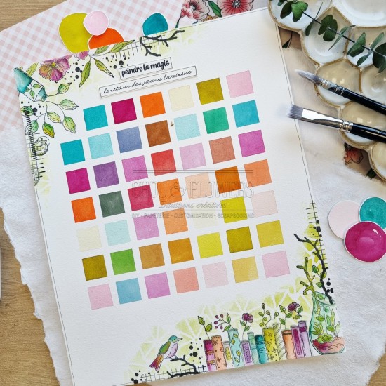 kit aquarelle en collaboration avec Isaro pour la collection Mon p'tit jardin