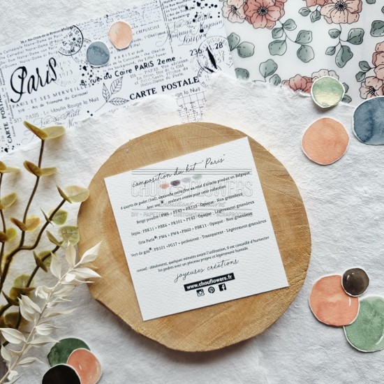 kit aquarelle Paris en collaboration avec Isaro