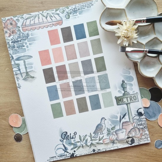 kit aquarelle Paris en collaboration avec Isaro