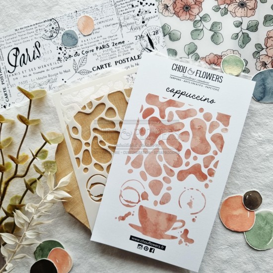 Pochoir Cappuccino pour créer des fonds