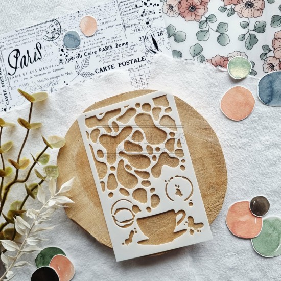 Pochoir Cappuccino pour créer des fonds