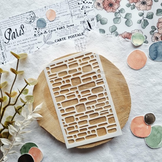 Pochoir Les pavés pour créer des fonds