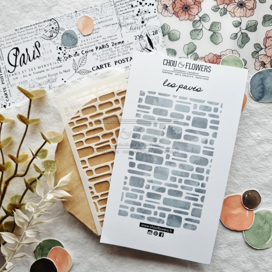 Pochoir Les pavés pour créer des fonds