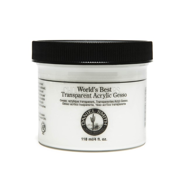 Transparent acrylic gesso