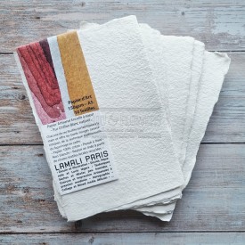 10 feuilles lamali pur chiffon blanc naturel