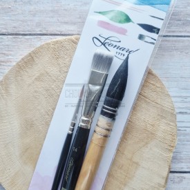 SET DE 3 PINCEAUX LEONARD AQUARELLE ET LAVIS