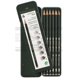 6 crayons Castell 9000