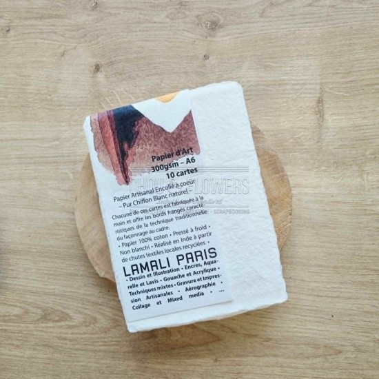 10 cartes A6 lamali lamali pur chiffon blanc naturel