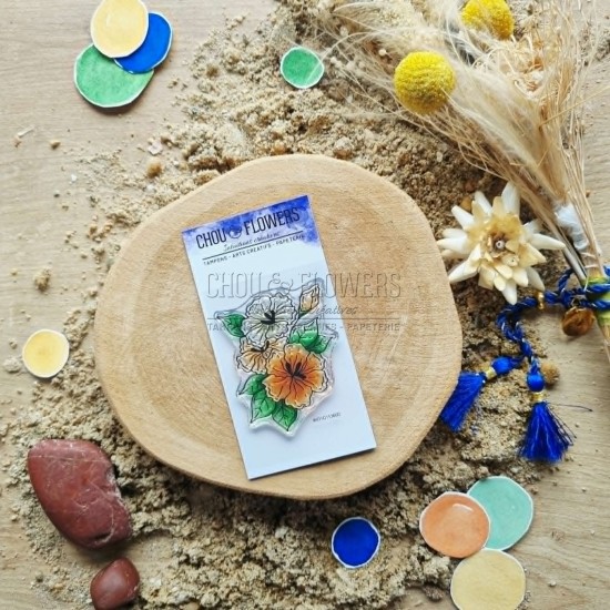 tampon clear fleurs exotiques de la collection les chants des dunes