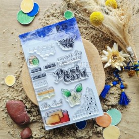 Tampon clear Textures postcard de la collecton le chant des dunes