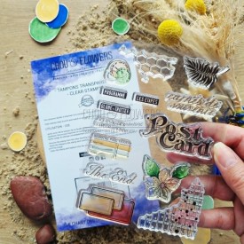 Tampon clear Textures postcard de la collecton le chant des dunes