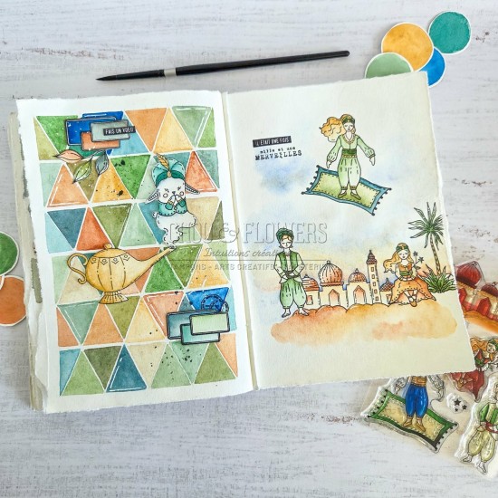 Tampon clear Textures postcard de la collecton le chant des dunes