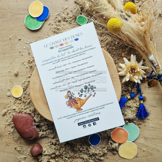 kit aquarelle en collaboration avec Isaro pour la collection Le chant des dunes