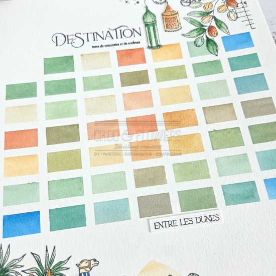 kit aquarelle en collaboration avec Isaro pour la collection Le chant des dunes