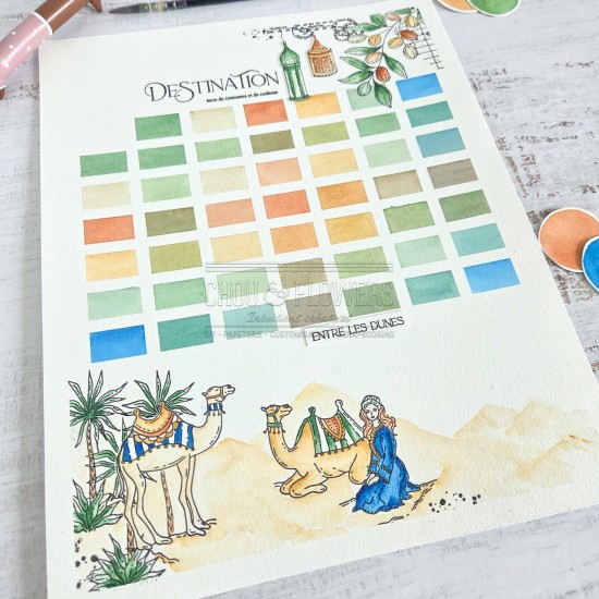 kit aquarelle en collaboration avec Isaro pour la collection Le chant des dunes