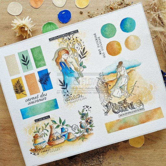 kit aquarelle en collaboration avec Isaro pour la collection Le chant des dunes