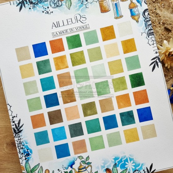 kit aquarelle en collaboration avec Isaro pour la collection Le chant des dunes