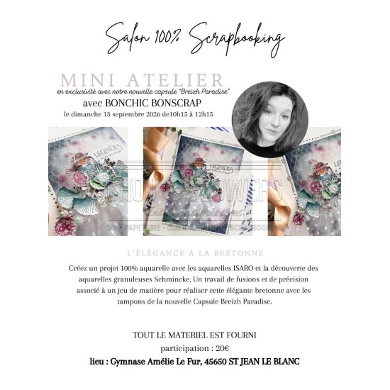 Atelier diamnche 13 septembre 2026 avec BONCHIC BONSCRAP