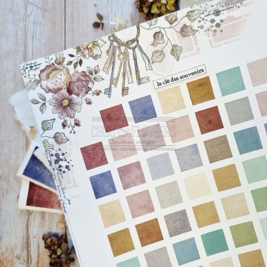kit aquarelle en collaboration avec Isaro pour la collection La clé des souvenirs