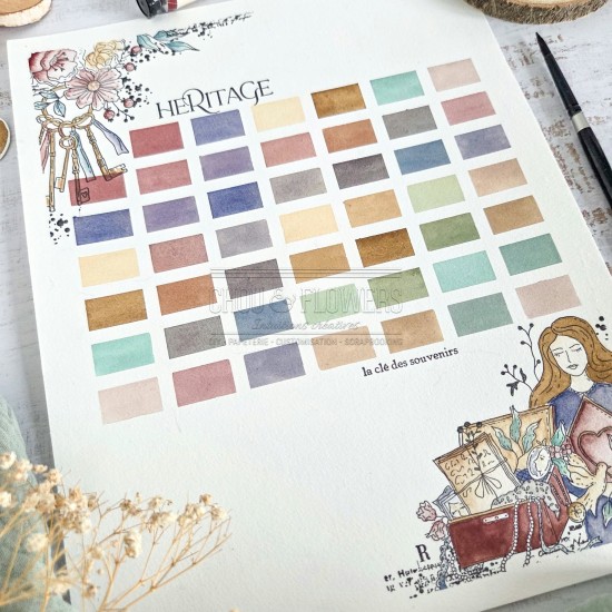 kit aquarelle en collaboration avec Isaro pour la collection La clé des souvenirs