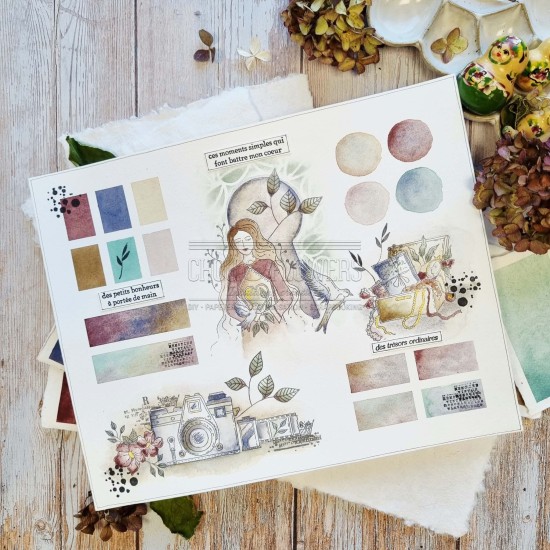 kit aquarelle en collaboration avec Isaro pour la collection La clé des souvenirs