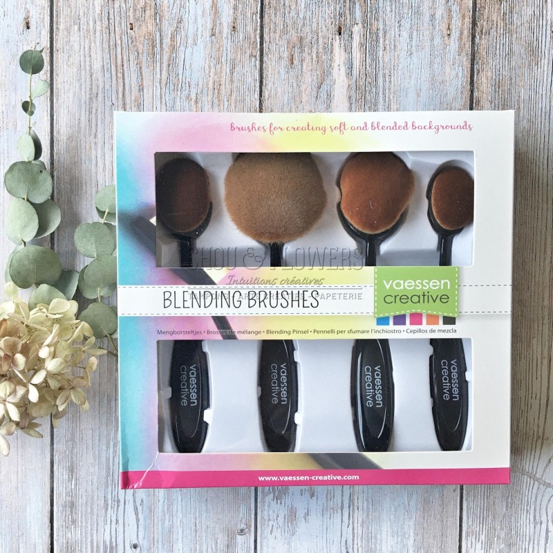 set de 4 Blending brush mixed media