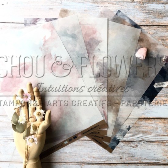 COLLECTION PAPIER CALQUE AQUARELLE A4 DANS LA LUNE