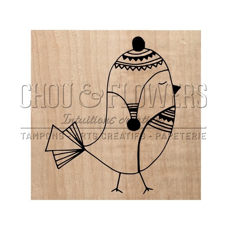 Joli Tampon Bois Dun Petit Oiseau Pour Carterie Et Scrapbooking - 