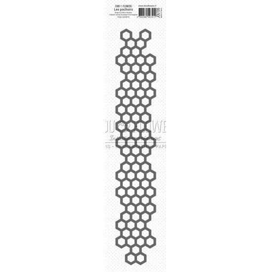 POCHOIR FRISE HEXAGONES