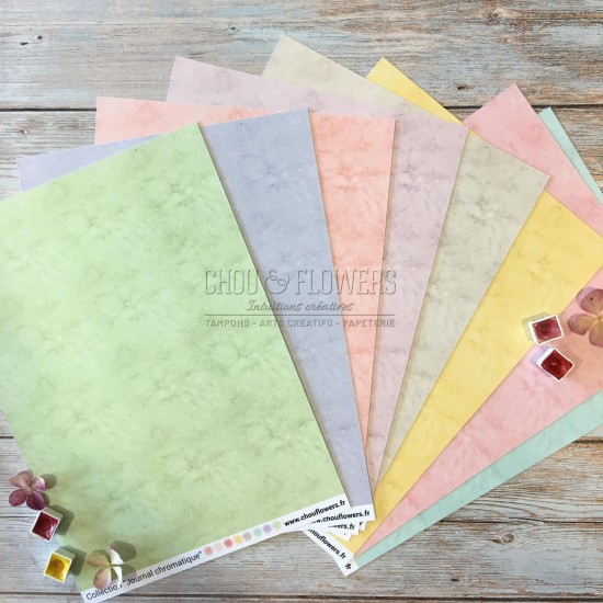 COLLECTION PAPIER A4 JOURNAL CHROMATIQUE LES COULEURS
