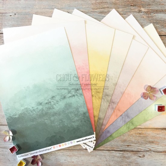 COLLECTION PAPIER A4 JOURNAL CHROMATIQUE LES COULEURS
