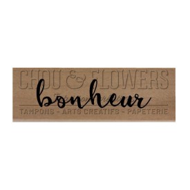 Tampon bois "Bonheur"