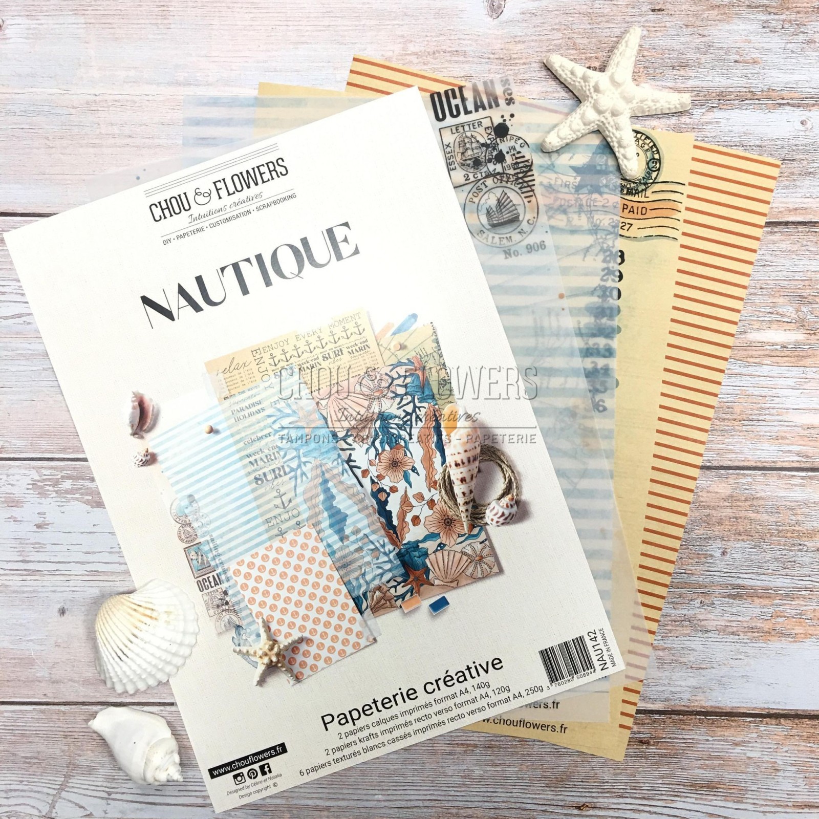 Papier Scrapbooking Marin Lot 24 Feuilles - 15x15 Cm Vintage Pour DIY, Cartes, Journaux - Thème Nautique