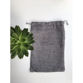 Sac en toile de jutte gris 20 X 30 cm