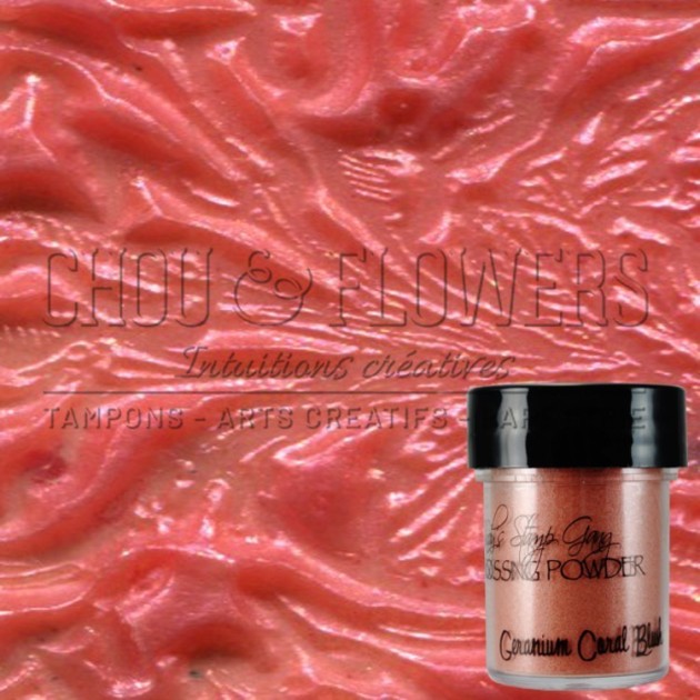 POUDRE A EMBOSSER GERANIUM CORAL BLUSH POUDRE A EMBOSSER GERANIUM CORAL BLUSH